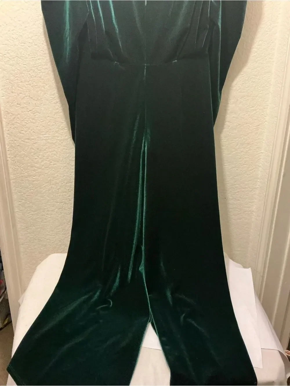 Ronny Kobo Collection Emerald Green Velvet Ruched Midi Dress $598